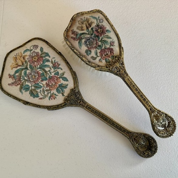 Vintage Mirror and Brush Set 1